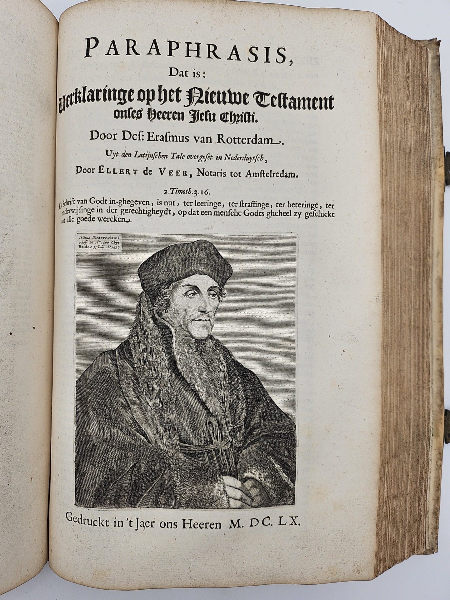 Erasmus' verklaring van het Nieuwe Testament in een fraaie band - Imagen 7