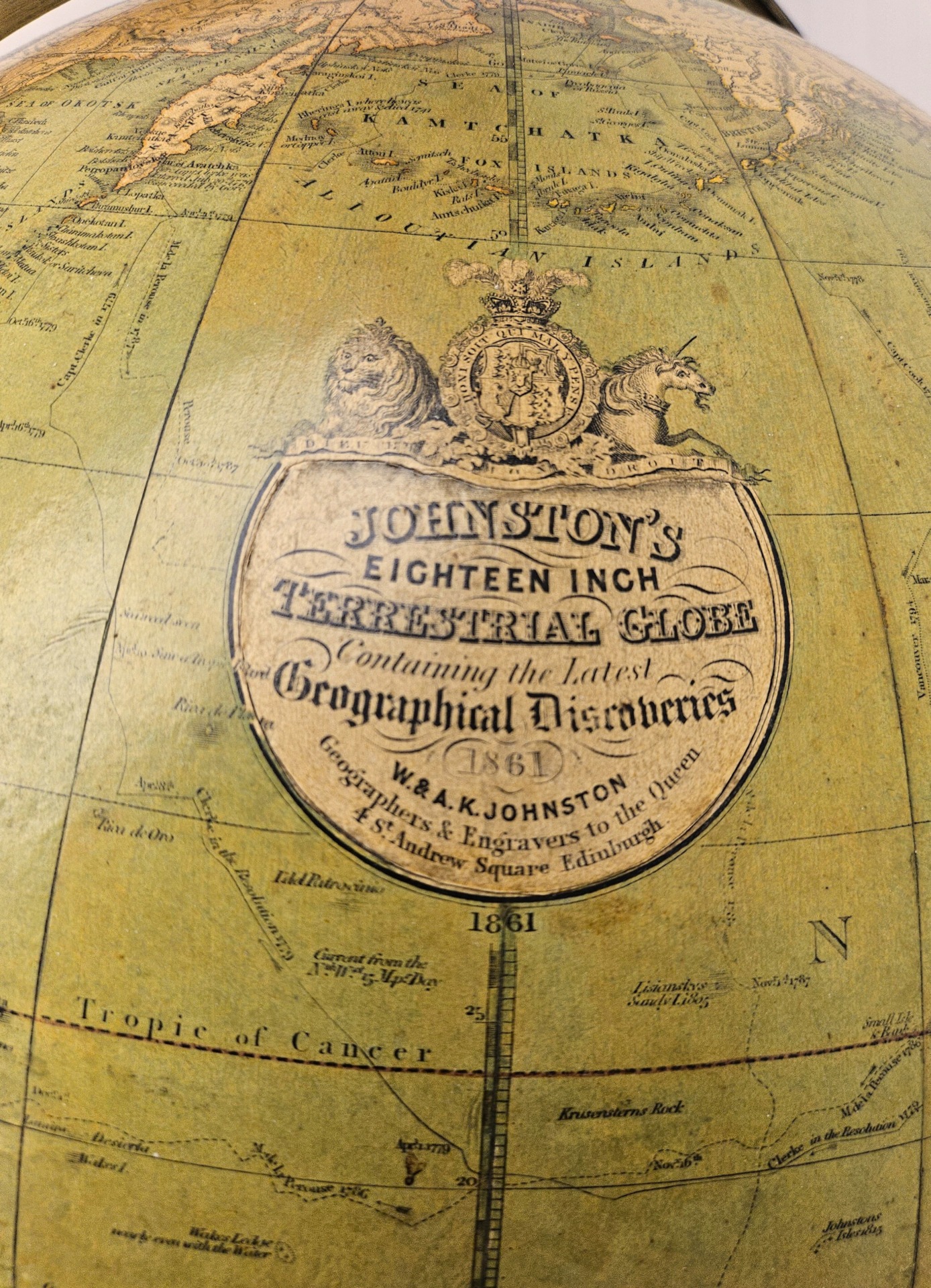 A fine and impressive Terrestrial library globe