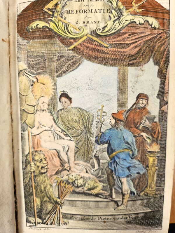 Beknopte historie der Reformatie met origineel handgekleurde prenten