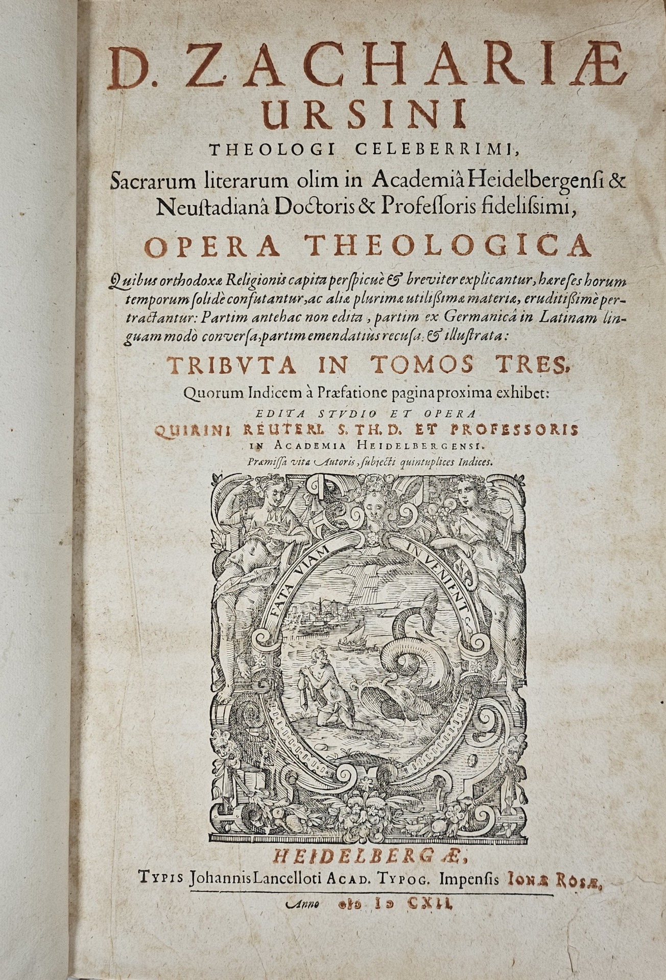 A complete set of the collected theological works of Zacharias Ursinus - Afbeelding 3