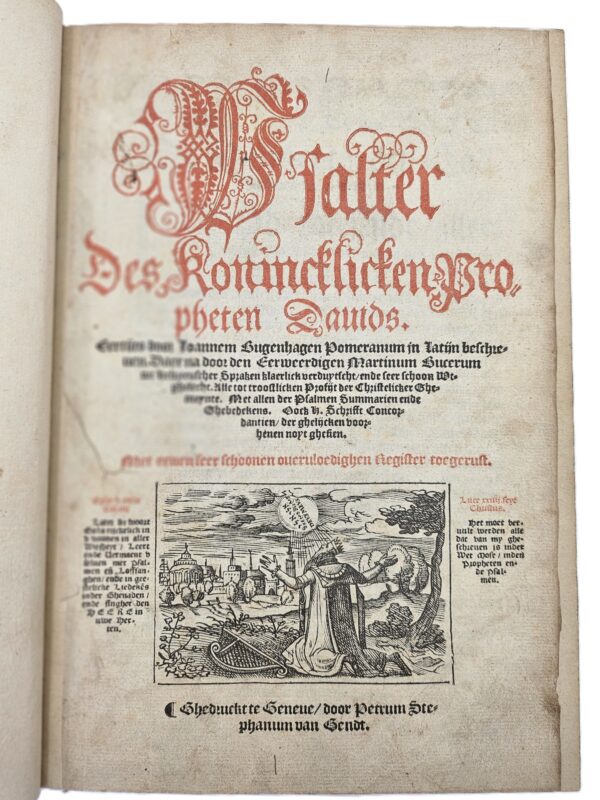 A rare Dutch edition of Bugenhagen's Latin Psalter with Bucer’s German translation and commentary.