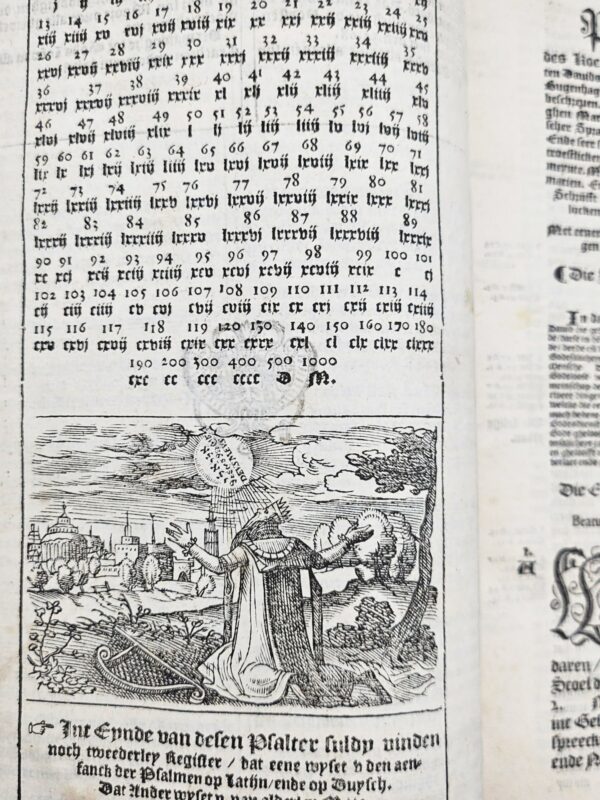 A rare Dutch edition of Bugenhagen's Latin Psalter with Bucer’s German translation and commentary. - Afbeelding 3