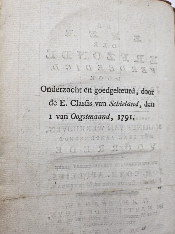 De Leer der Erfzonde Verdeedigd. Vertaald en uitgegeeven door Marinus van Werkhoven, met eene aanprijzende Voorrede van den zeleerwaardigen zeergeleerden heere Joh. Conr. Appelius. - Image 4