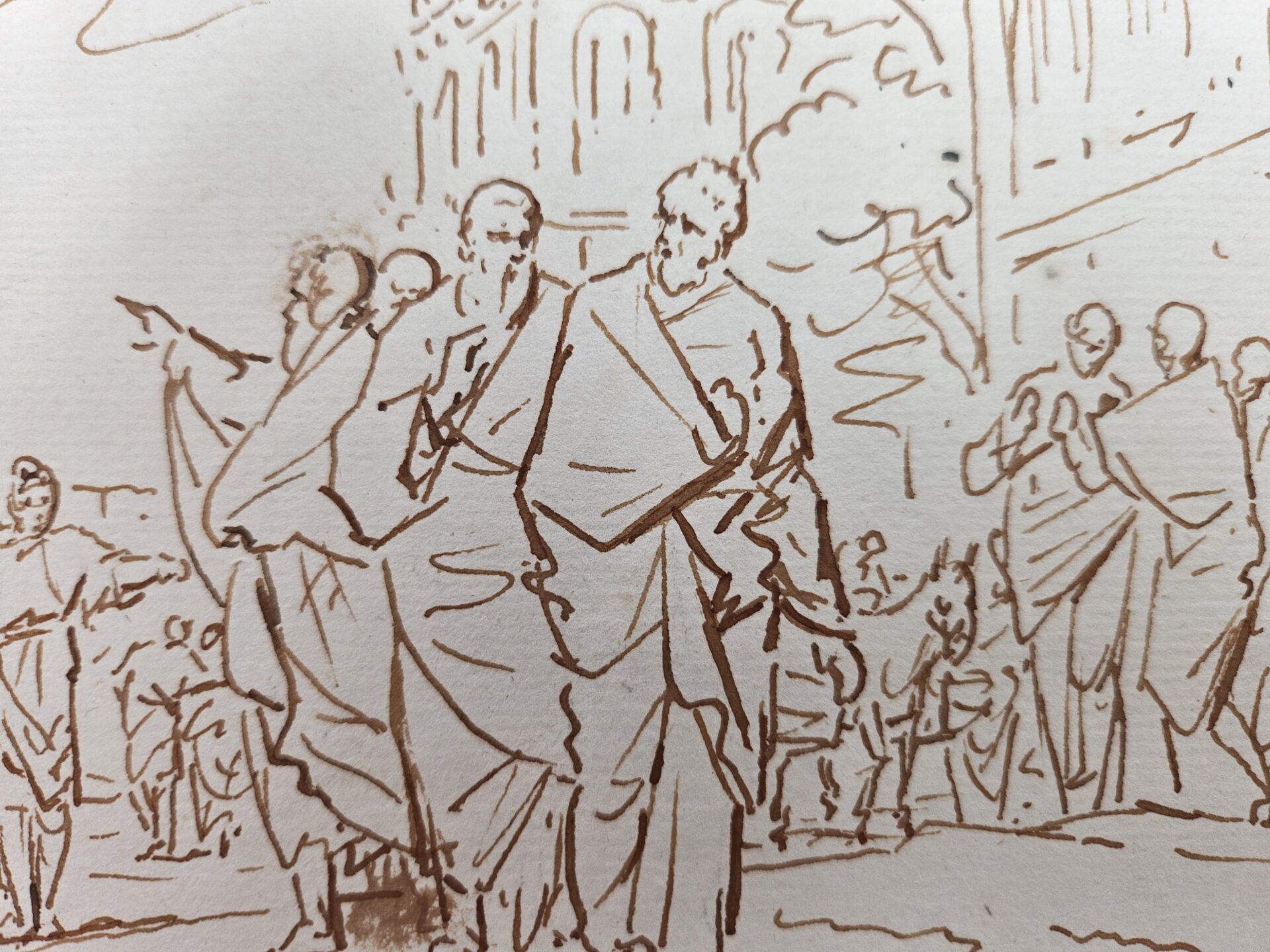 A rare and characteristic example of Luyken’s biblical iconography. / Paulus en de waarzeggende slavin in Filippi, ca. 1711 – Bild 8