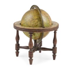 Rare and early George III, miniature terrestrial globe.