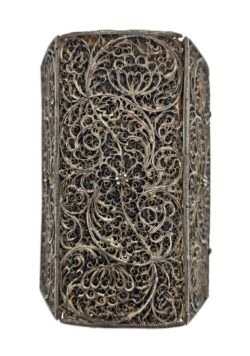 Fine and early miniature silver filigrain binding.