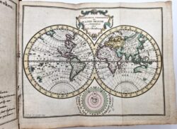 Rare early edition of this almanac with engravings on marriage and two coloured maps.